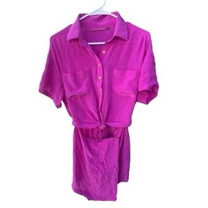 Isidoro Francisco Magenta Front Cut out Mini Dress I Size: M